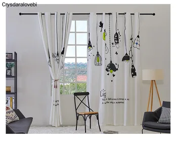 

AB Side Simple Style Living Room Curtains Modern Window Curtain Drapes for Bedroom Cotton Line Blackout Curtain for Bedroom