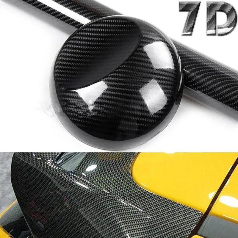 20X152CM Universal 7D Glänzend Carbon Faser Vinyl Film Lange Anhaltende Auto  Wrap Aufkleber Auto Aufkleber Papier Auto Zubehör Großhandel - AliExpress