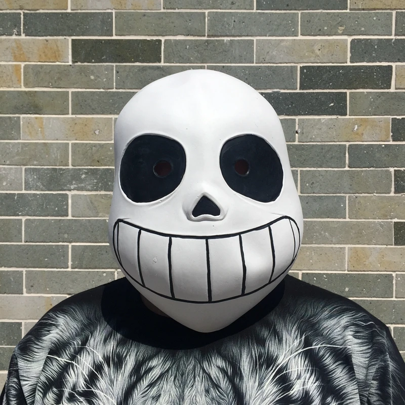 Высокое качество игра Undertale Sans Карнавальная маска синий черный глаз латексный шлем маска для детей и взрослых вечерние Хэллоуин причудливый мяч реквизит