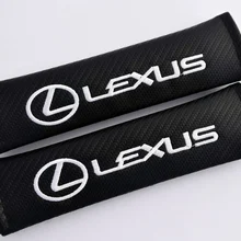 2 шт., автомобильные ремни безопасности из углеродного волокна, Наплечные накладки для Lexus, автомобильные аксессуары GO