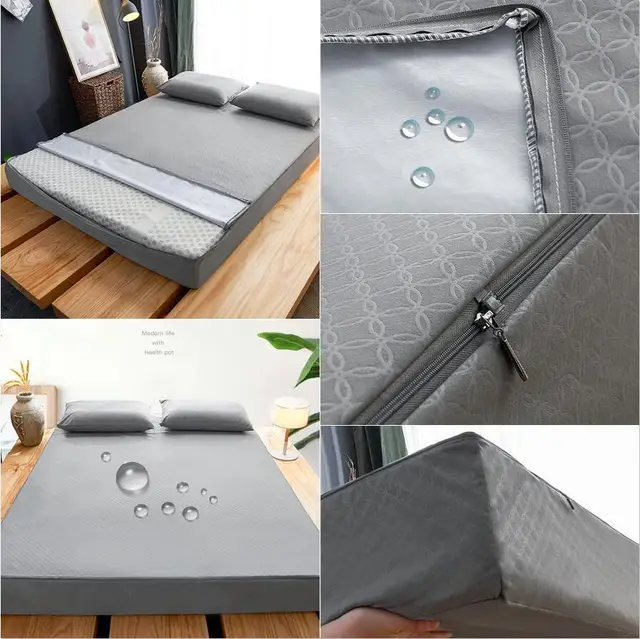 Waterproof Mattress Cover With Zipper Six Sides