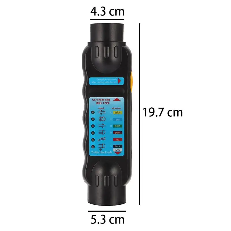 Onever автомобильный тестер трейлера 7 Pin буксировочный светильник кабель цепи розетка с 2 адаптерами 12 В электрика диагностические инструменты