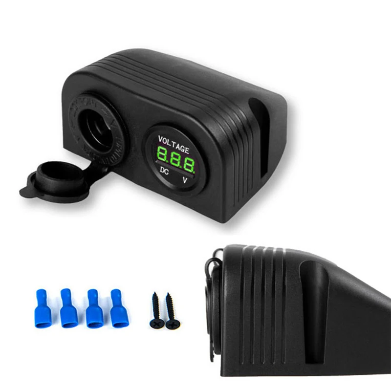 Новое поступление 12V 24V светодиодный вольтметр машинная Зажигалка для сигарет Мощность разъем для мотоциклов лодка