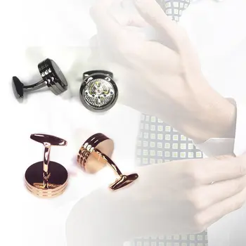 

F5118-2 Flywheel cuff links with mechanical Cuff Links Cufflinks Shirt Cuff Button Cuff Links Best Gifts Luxury Design 2019