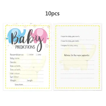 

10 Pack Advice and Prediction Cards for Baby Shower Game Parent Message Advice Book Fun Gender Neutral Shower Party