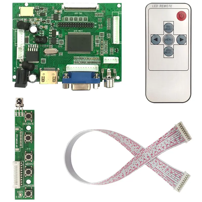Плата контроллера LCD TTL LVDS HDMI VGA 2AV 50PIN для AT070TN90 92 94 поддержка автоматической