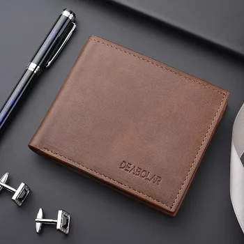 

Fashion 2019 Men Wallet with Coin Bag Zipper Small Money Purses Mini Wallet New Design Dollar Slim Purse Money Clip Man Wallet