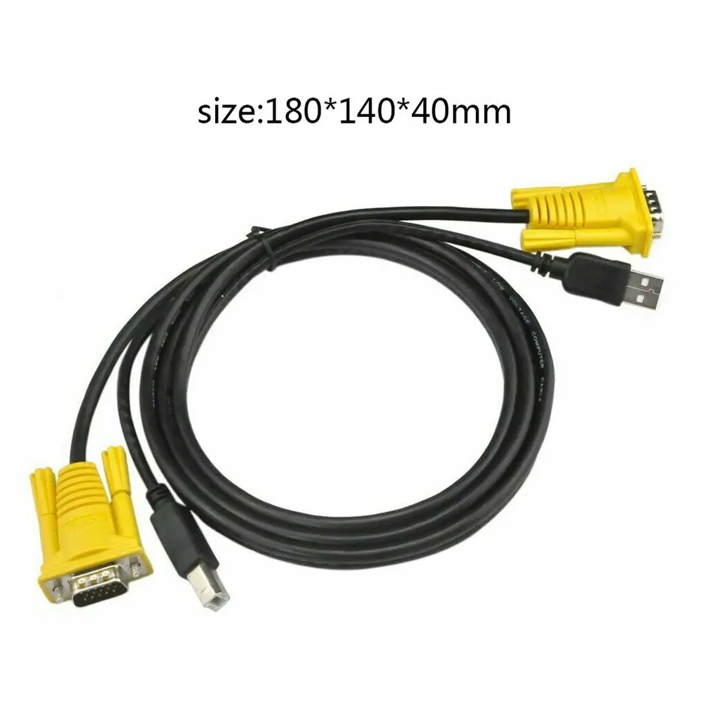 USB 2,0 KVM Switch port W набор кабеля для мыши Клавиатура монитор SharingUSB 2,0 Plug and Play Board Совместимость