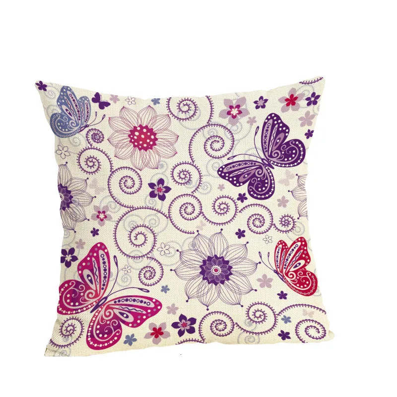 45*45 см домашний короткий плюшевый чехол для подушки в спальню серия бабочек
