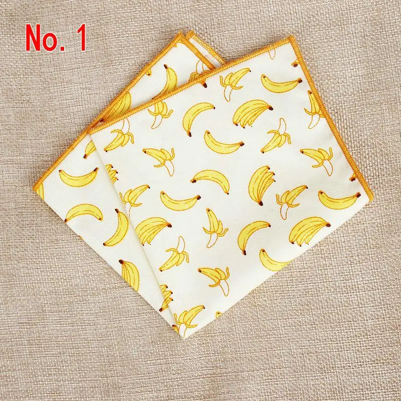 Fruits Suits Pocket Square For Men Women Cute Sweet Chest Towel Hanky Gentlemen Hankies Classic Men's Handkerchief Pocket Towel - Цвет: 1