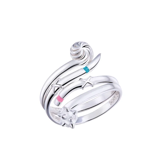 [Re:Radio Life in a different world from zero]Anime Rem Ram Ring for  Men/women 925 sterling silver Re0 Action figure Gift