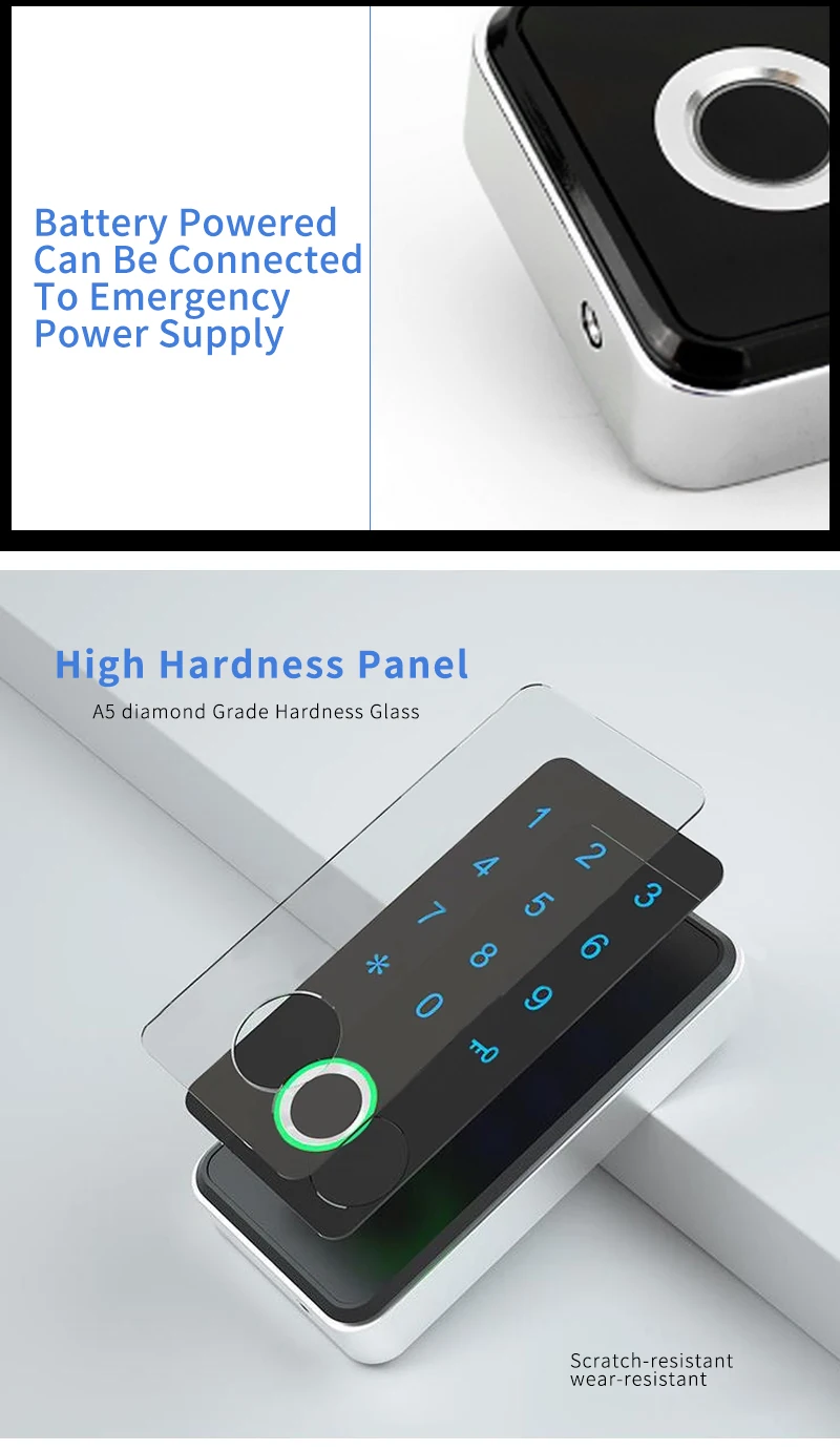 TTLOCK Bluetooth App Control Fingerprint Drawer Lock RFID 13.56Mhz For Spa Swimm