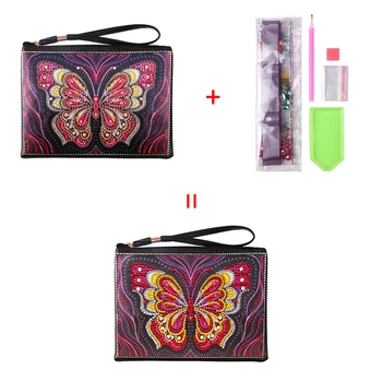 

Diy Diamond Painting Handbag Special Shaped Cosmetic Storage Bag Wristlet Bags Diamond Painting Women Wallet Purse Gift 1Stb01