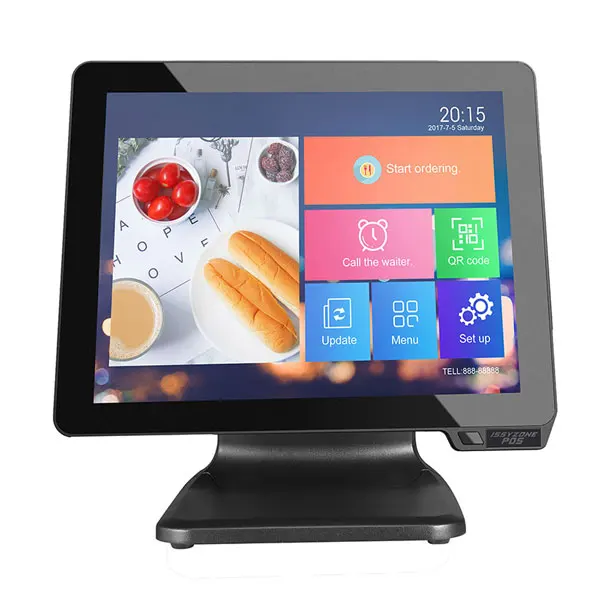 black pos system Все алюминиевый сплав дизайн POS система все в одном с 1" емкостный сенсорный экран POS система кассовый аппарат для розничной торговли - Цвет: black pos system