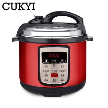 CUKYI 5L Multifunctional Programmable Pressure slow cooking pot non-stick Cooker 900W Stainless Steel Electric Pressure Cooker 5