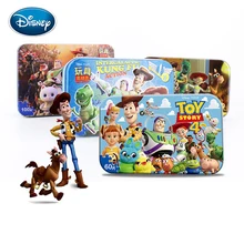 Disney Toy Story 4 железная коробка деревянная головоломка 4 цвета Дети Раннее Обучение 60 штук и 100 шт плоских пазлов для безопасности детей