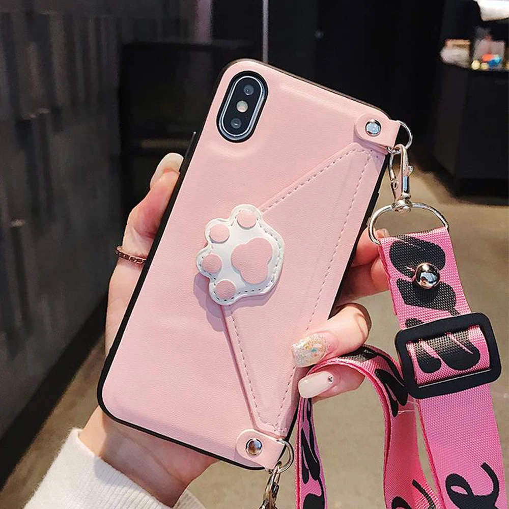 猫爪卡包苹果手机壳(2)