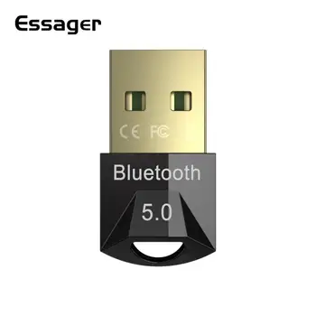 

Essager USB Bluetooth 5.0 Adapter Dongle For PC Computer Wireless Mouse Keyboard PS4 Aux Audio Bluetooth 5 Receiver Tran