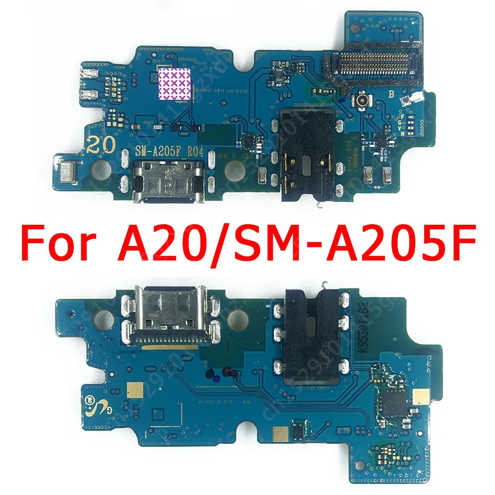 Оригинальная зарядная Плата USB для Samsung Galaxy A20 зарядный порт A205F PCB док-разъем