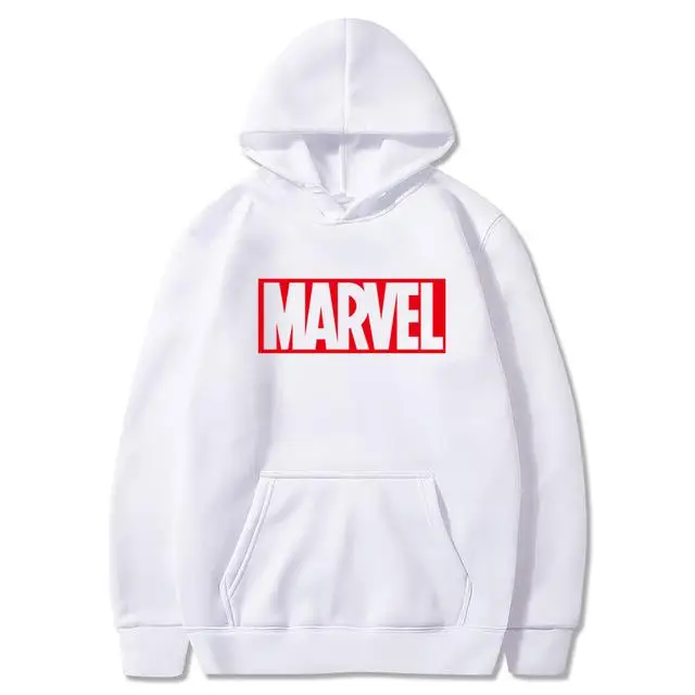 Кофты с капюшоном "Marvel" для мужчин бренд длинный рукав сплошной цвет толстовка с капюшоном для мужчин s толстовка милый спортивный костюм пальто повседневная спортивная одежда - Цвет: White70