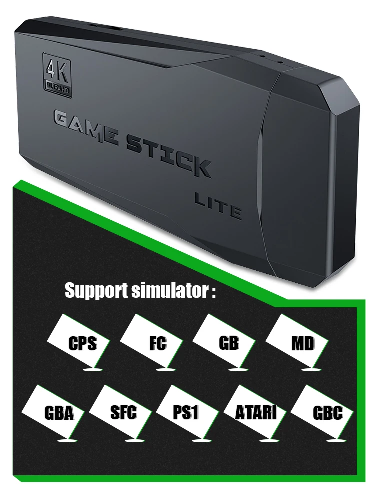 Data Frog 4K TV Retro Video Game Console Y3 10000+ Games for FC/SFC/GBA/SEGA/MAME HD Wireless Handheld Prefix 2 Joystick