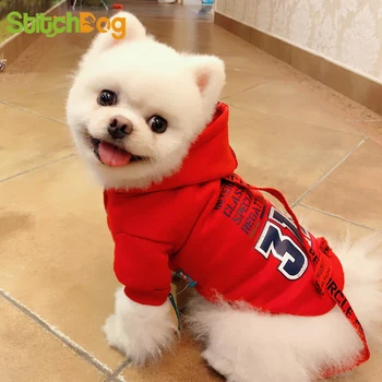 

dog Clothes Poodle Small-sized Canine Autumn Suit Kitty Clothes Pets Clothes & Accessories Ribbon Letter Sweater
