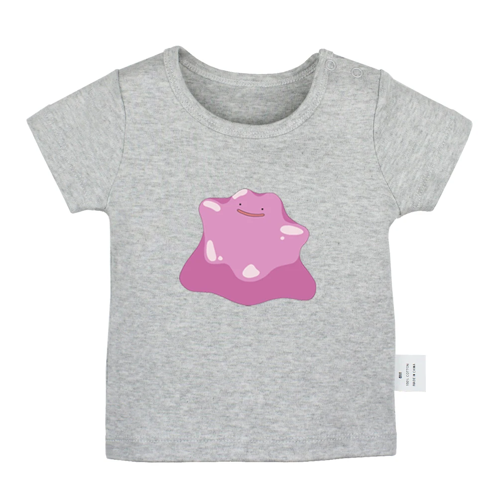 Pokemon Togepi Jigglypuff Chansey Ditto Gengar Lickitung; футболки для новорожденных; однотонные футболки с короткими рукавами для малышей