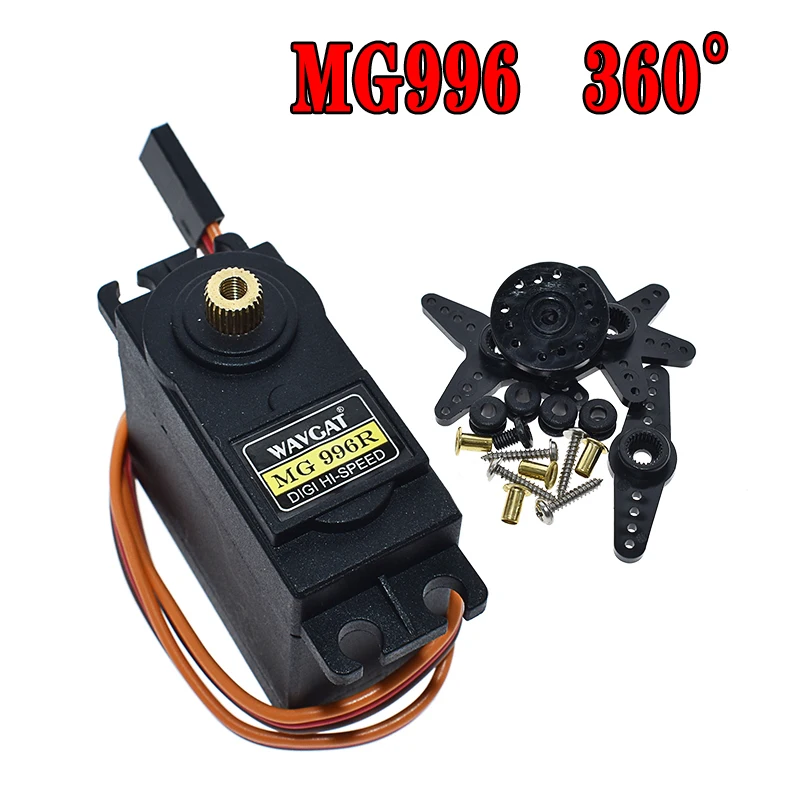 MG996R 360 radian Горячая сервоприводы Цифровой Mg996r Mg996 сервопривод металлический редуктор для Futaba Jr автомобиль Rc модель вертолет боа - Цвет: MG996R 360 radian