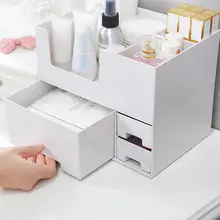 

Double-layer Plastic Cosmetic Storage Box Desktop Storage Box Drawer Jewelry Makeup Lipstick Organizer Bathroom Organizer