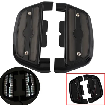 

Motorcycle LED Light Passenger Footboard Floorboard Cover For Harley Touring Electra Glide Road King Low Rider Softail Dyna