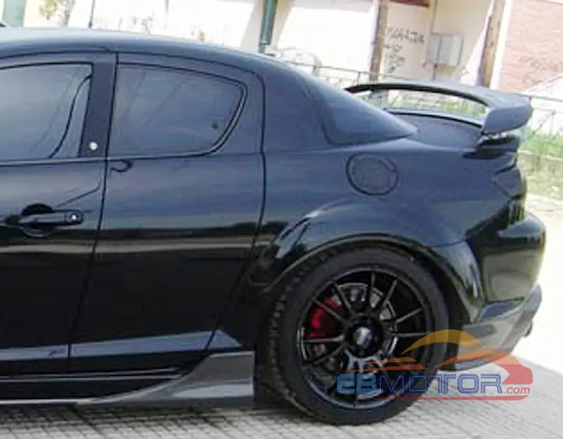 Real Carbon Fiber MSPEED GT SPORT REAR WING TRUNK SPOILER 1PAIR WITH Bracket For MAZDA RX8 04-11