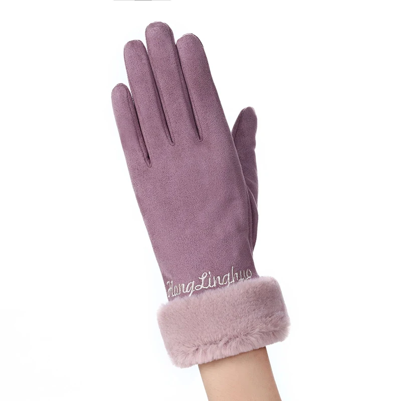 Новые зимние теплые лыжные перчатки женские модные уличные ветрозащитные перчатки с холодным сенсорным экраном - Цвет: D5