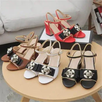 

2020 summer ladies high heels rhinestone sandals crystal gems high heels