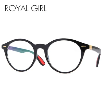 

ROYAL GIRL Fashion Vintage Retro Nail Frame Clear Lens Glasses Ultralight TR90 Eyewear Eyeglasses Round Eye Glasses Ms033