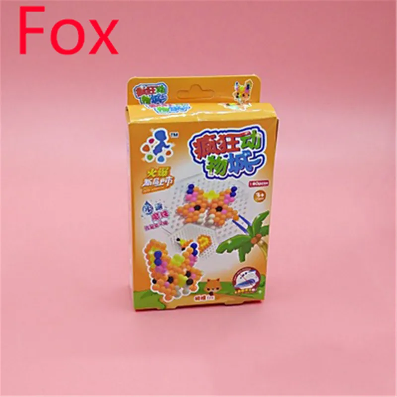 Fox Beads Set 6 цветов, 600 шт, водные бусины, спрей, животные, магические шарики, набор, шарики, шарики, головоломка, игра, забавная, сделай сам, 3D головоломка, развивающие игрушки для детей - Цвет: Fox Beads Set