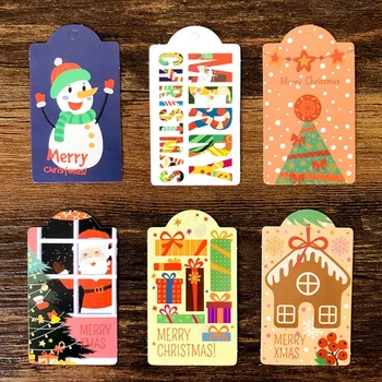 

24 Sets Christmas Deer Kraft Paper Candy Gift Bags with Stickers Tags Clip Ropes Packaging Box Storage Decoration