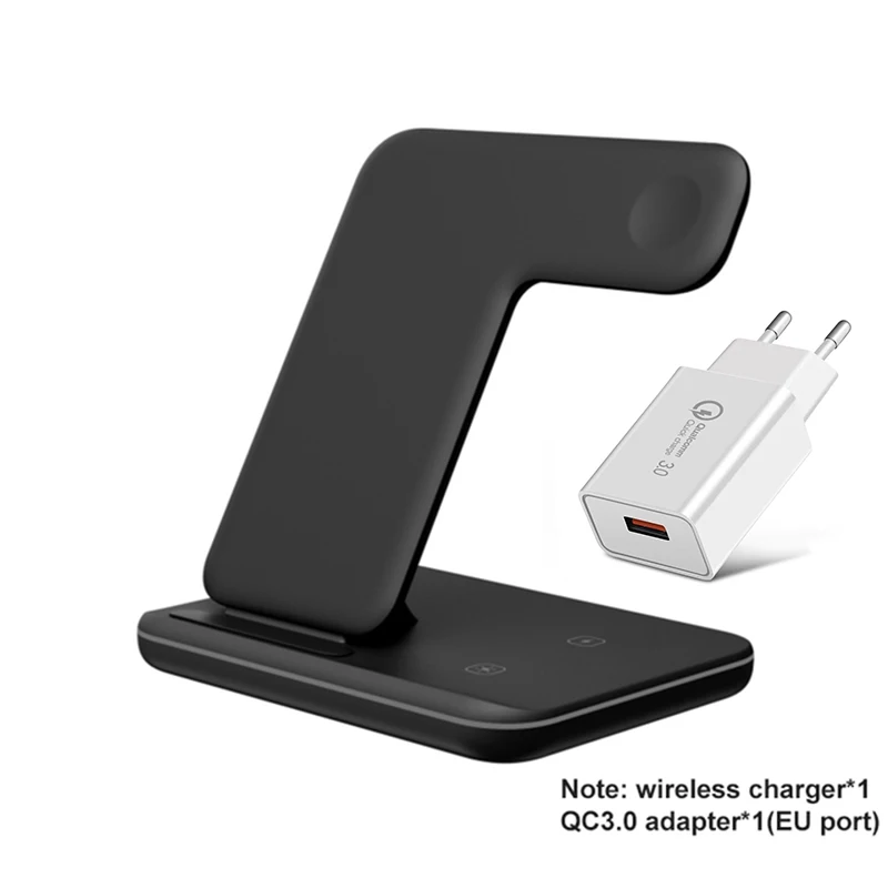 3 in 1 Wireless Charger Stand 15W Qi Fast Charging Dock Station for Apple Watch iWatch 7 AirPods Pro For iPhone 13 12 XS 8 Plus samsung wireless charger Wireless Chargers