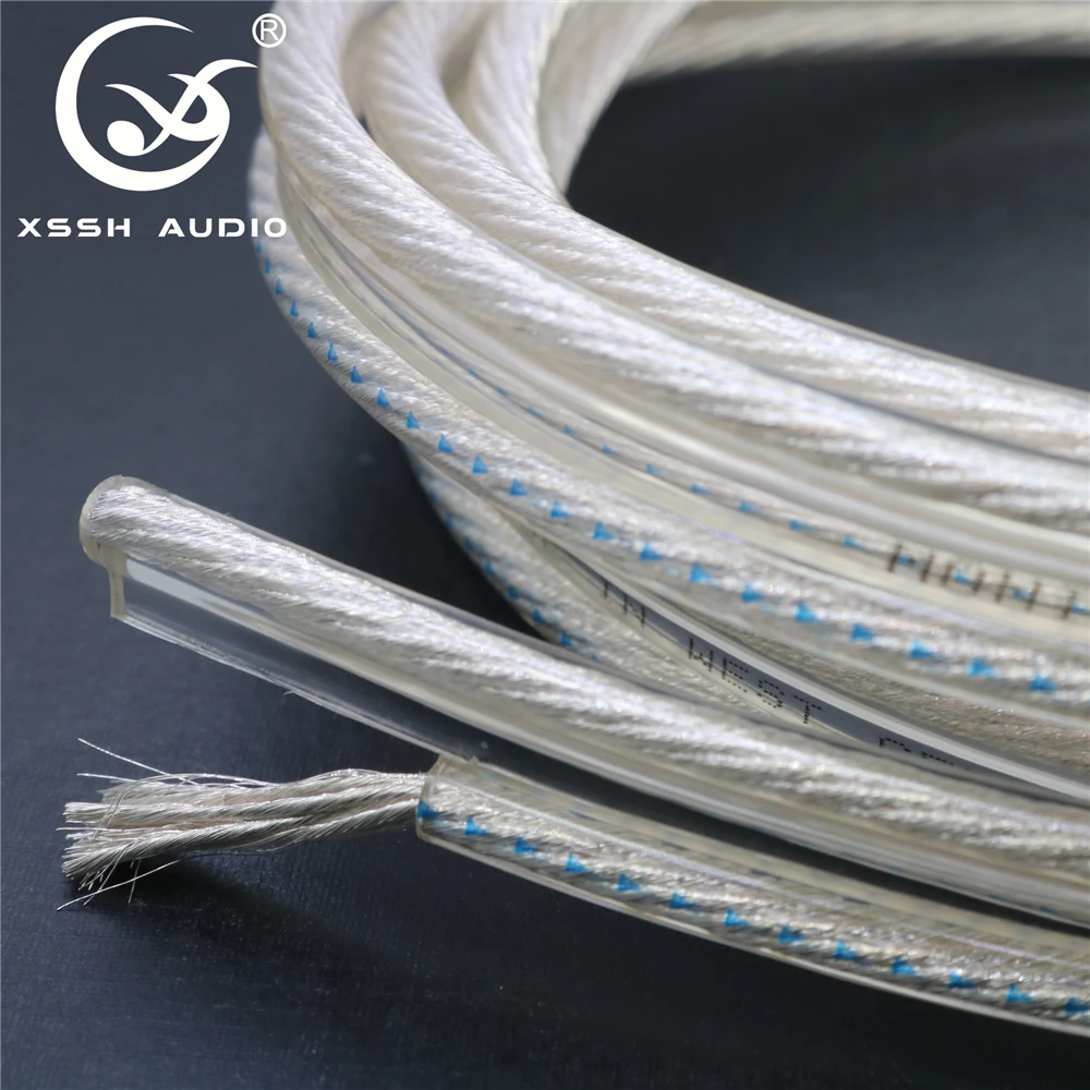 XSSH audio White MONITOR of с покрытием из чистой меди silver 2*4 мм Съемный плоский кабель для