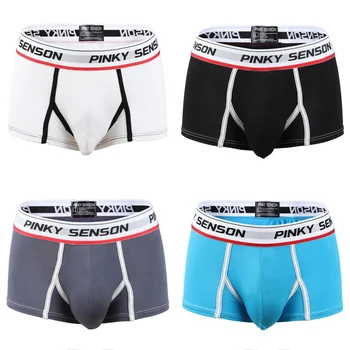 

Men's Nylon Breathable Fabric Briefs Low Waist Solid Color Stretch Plus Size Briefs
