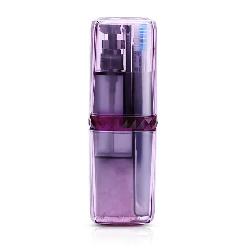 Purple Чашка для мытья туалетных принадлежностей, чашки для зубных щеток, коробка для хранения полотенец, переносная коробка для хранения, наборы аксессуаров для ванной комнаты, бизнес для путешествий - Цвет: Purple