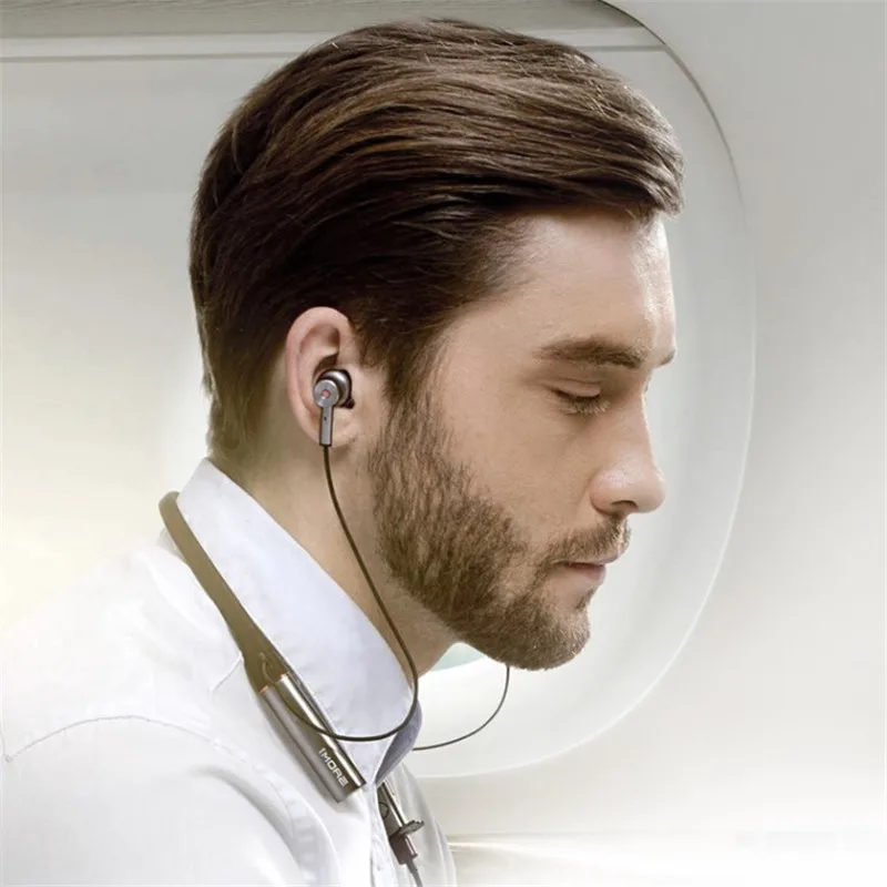 1MORE E1004BA ANC Wireless bluetooth Earphone Dual Driver Hi-Res HiFi Headset Active Noise Cancelling Neckband Sports Headphone