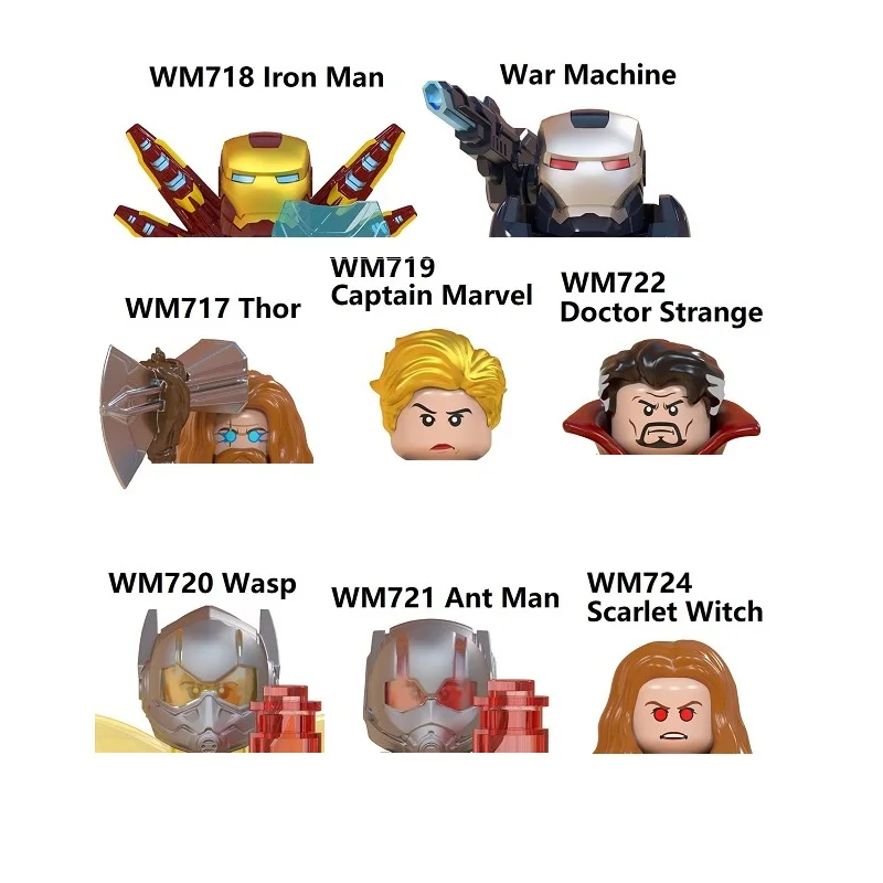 Капитан Marvel Wasp Доктор Странный алый ведьма Тор муравей Железный человек война