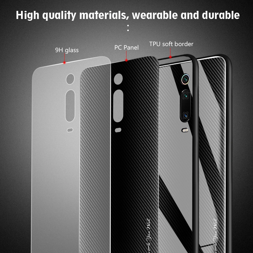 Текстурный градиентный чехол для Xiaomi mi 9 T Pro Red k20 pro телефона из закаленного стекла