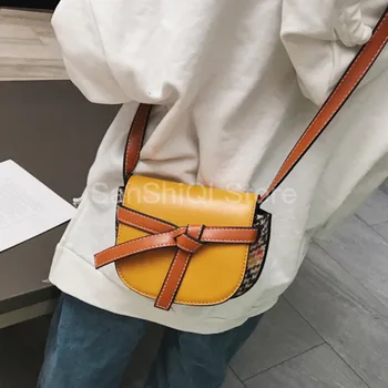 

Mini Fashion Cute Small Chain Girl's Messenger Bag Luxury Brand Designer Saddle Shoulder Crossbody Bag PU Handbag