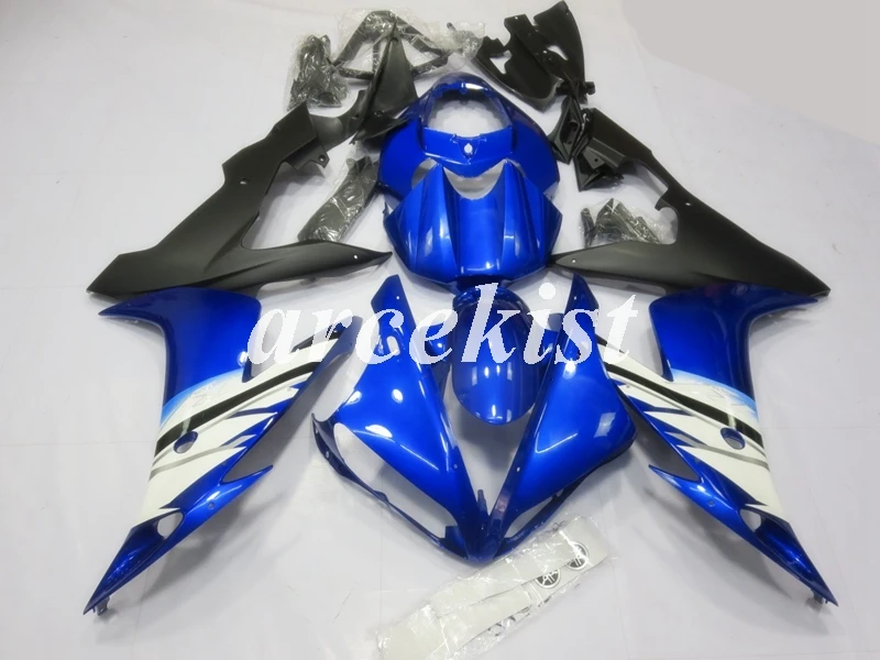 ABS литья под давлением полный обтекатель комплект подходит для YAMAHA YZF-R1 2004 2005 2006 YZF R1 04 05 06 YZF1000 Пользовательские синий глянцевый