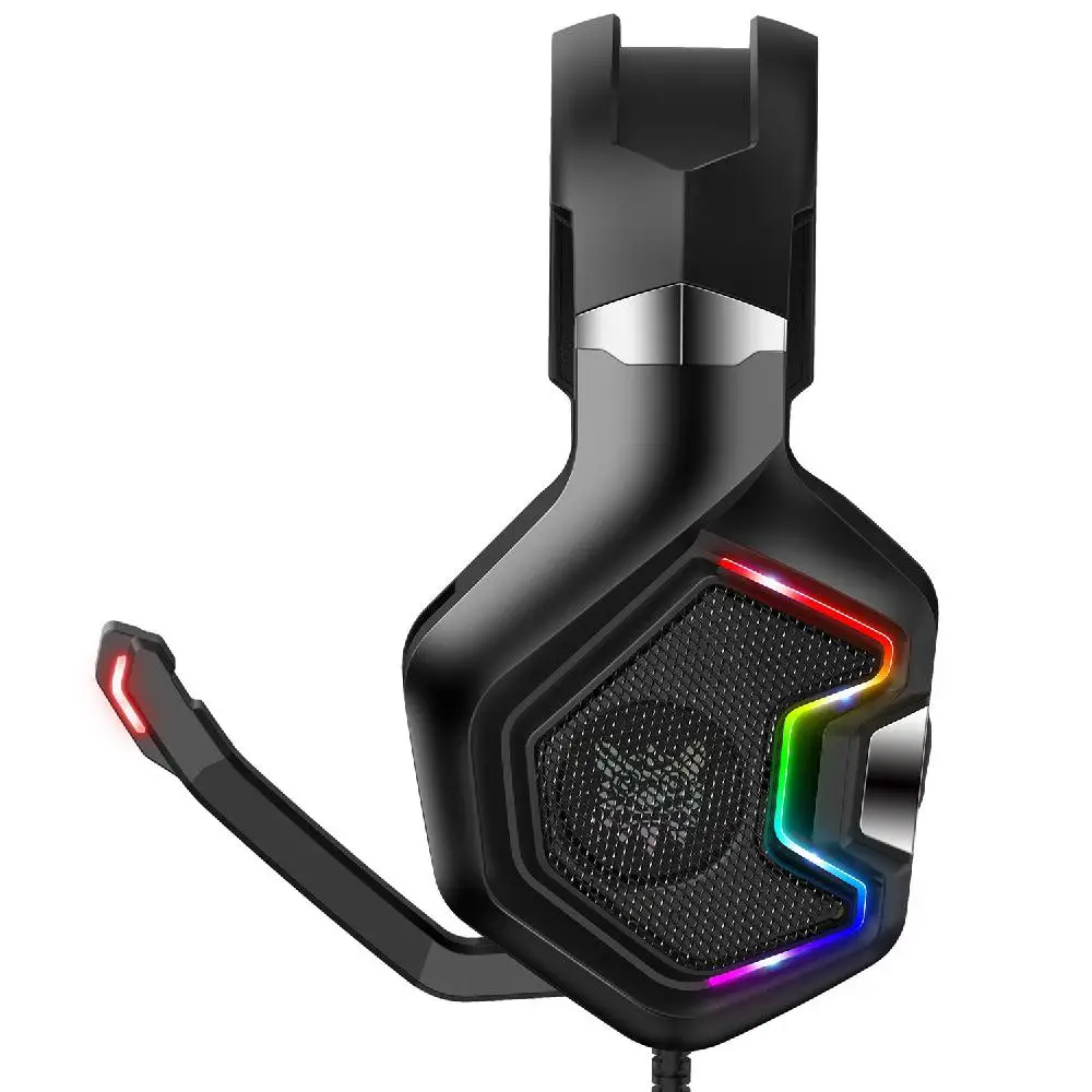 EastVita игровая гарнитура с регулируемым микрофоном RGB светодиодный светильник для PS4 Xbox PC с шумоподавлением Игровые наушники объемный звук