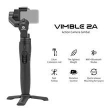 Feiyu Vimble 2A Спортивная Экшн-камера Камера ручной 3-осевой карданный стабилизатор Wi-Fi с дистанционным управлением по Bluetooth Управление для экшн-Камеры GoPro Hero 7/6/5 Камера
