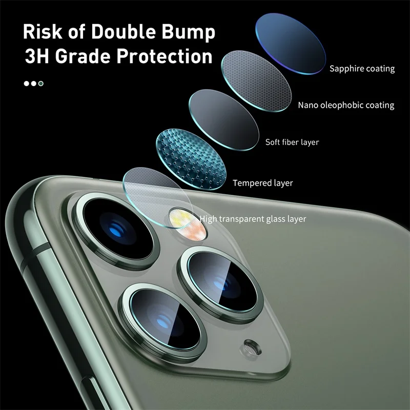 Защитная пленка для задней камеры Baseus 0,15 мм для iPhone 11 Pro Max, защитная пленка для объектива телефона для iPhone X XS Max 11 Pro glass