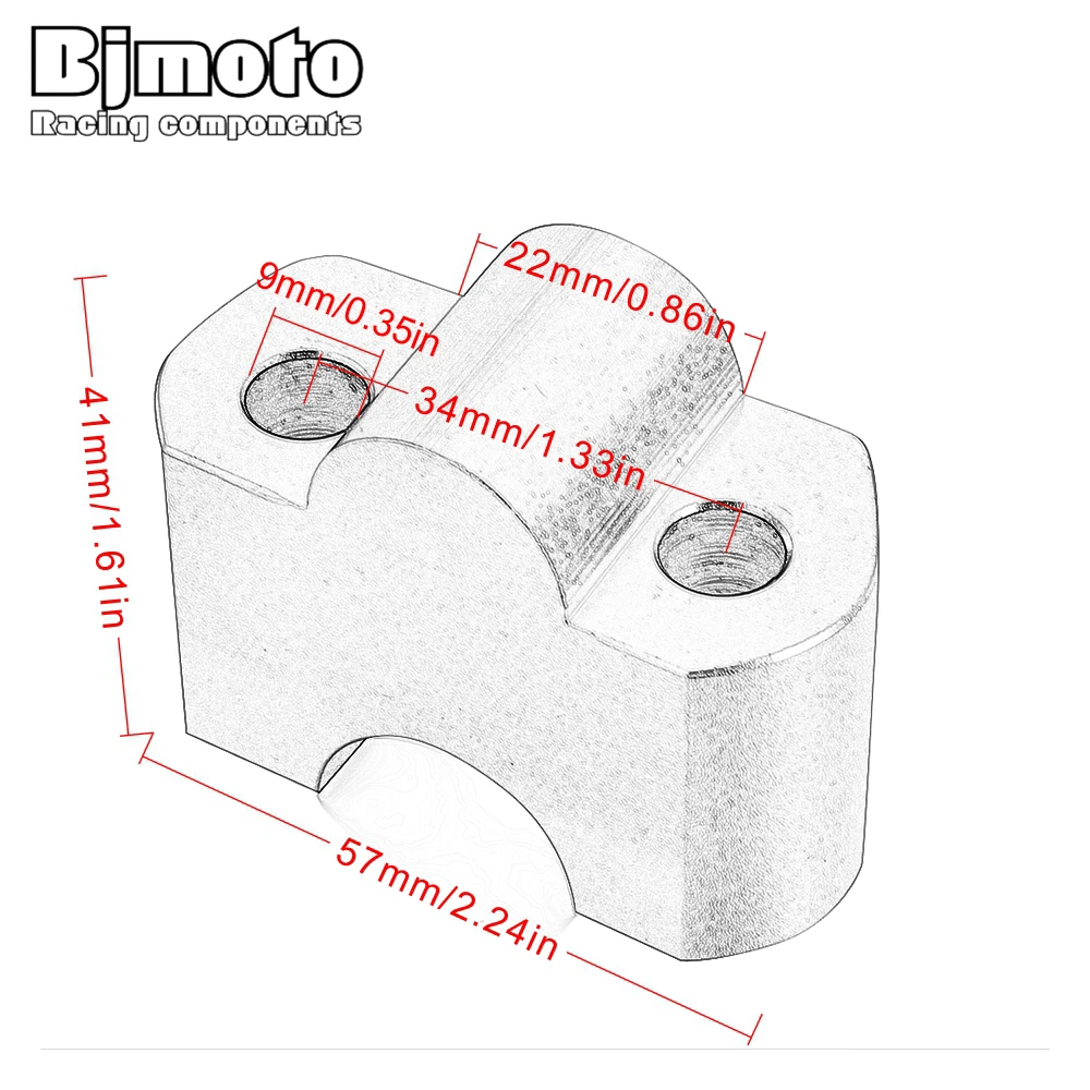 Мотоциклетные ручки CNC из алюминиевого сплава 30 мм 1 18 дюйма рулевая тяга адаптеры
