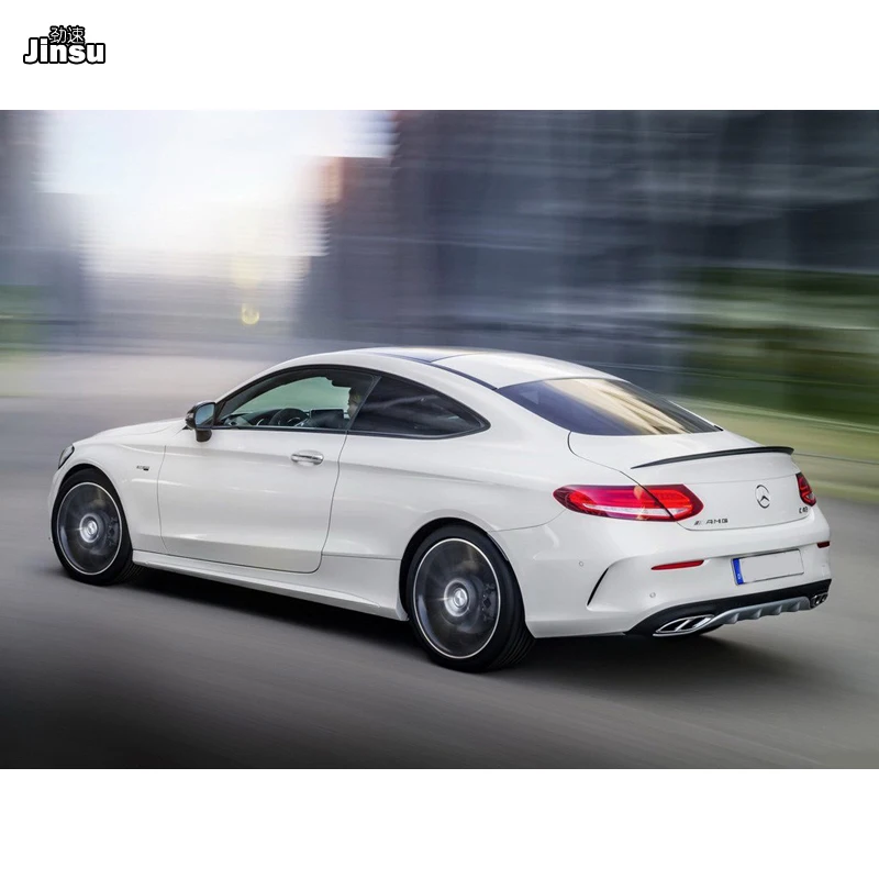 Праймер для заднего багажника из стекловолокна в стиле C63 спойлер губа Benz C coupe C200
